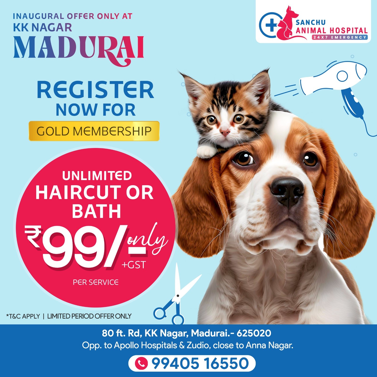 Gold Membership Offer at Sanchu Animal Hospital – KK Nagar