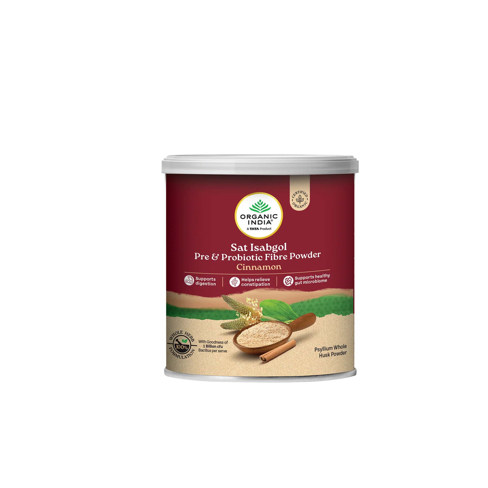 Sat Isabgol Pre & Probiotic Fibre Powder Cinnamon - 100g