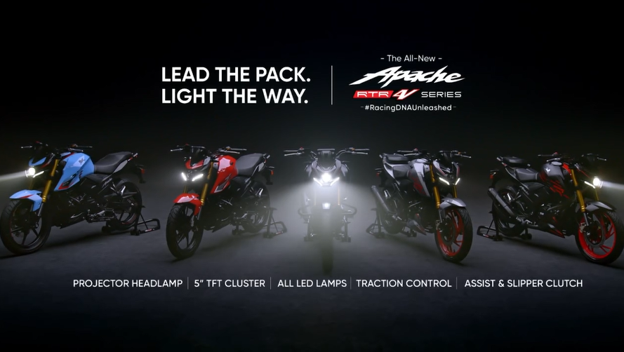 Presenting the all-new TVS Apache RTR 160 4V and TVS Apache RTR 200 4V.