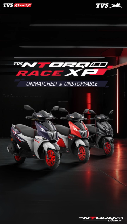 Whether you blaze through, black out the noise, or race red-hot TVS NTORQ Race XP is ready