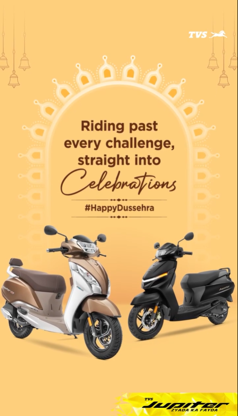 This Dussehra, celebrate more comfort, more style, and more victories with TVS Jupiter