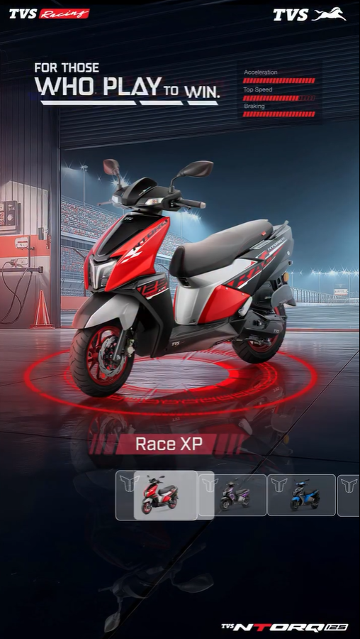Rule the streets with your TVS NTORQ.