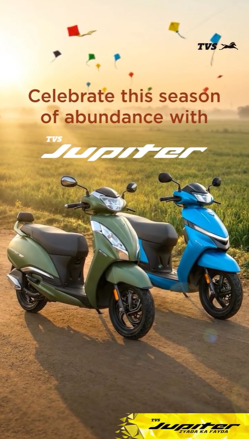 Harvest season is here, with TVS Jupiter bringing more joy to festive moments.