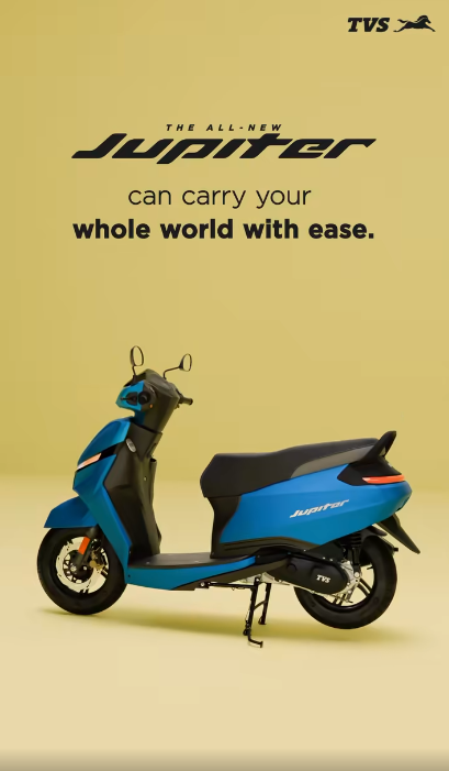 With TVS Jupiter, leave nothing behind but your worries.