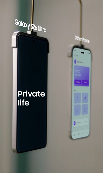 Meet your built-in privacy display, only on Galaxy S26 Ultra.