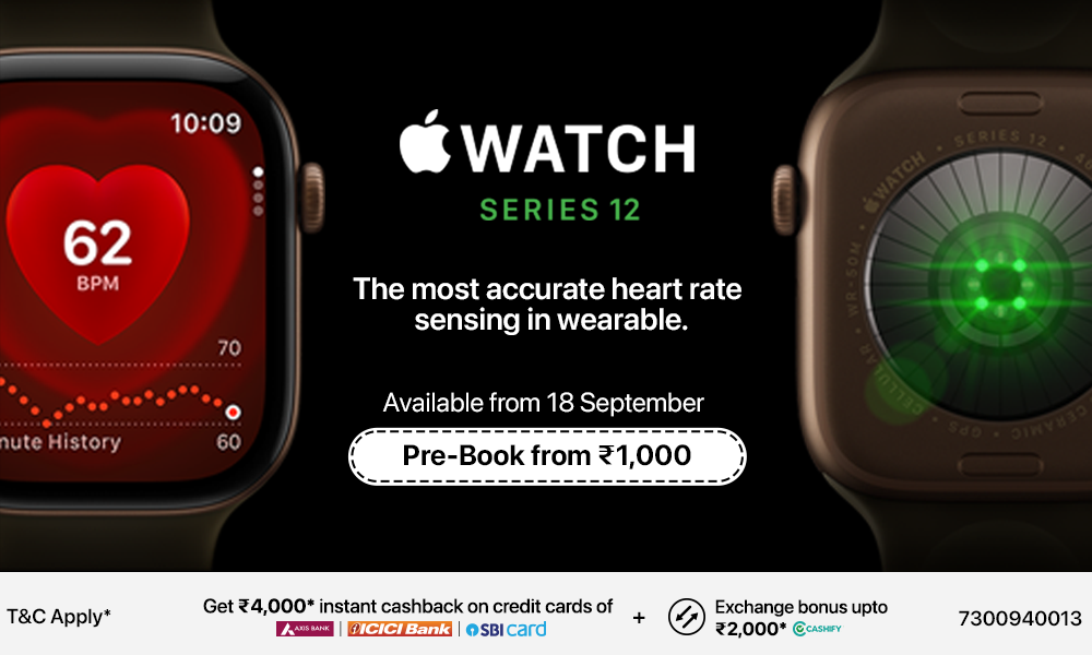 Apple Watch Series 12 – Pre-Book from ₹1,000