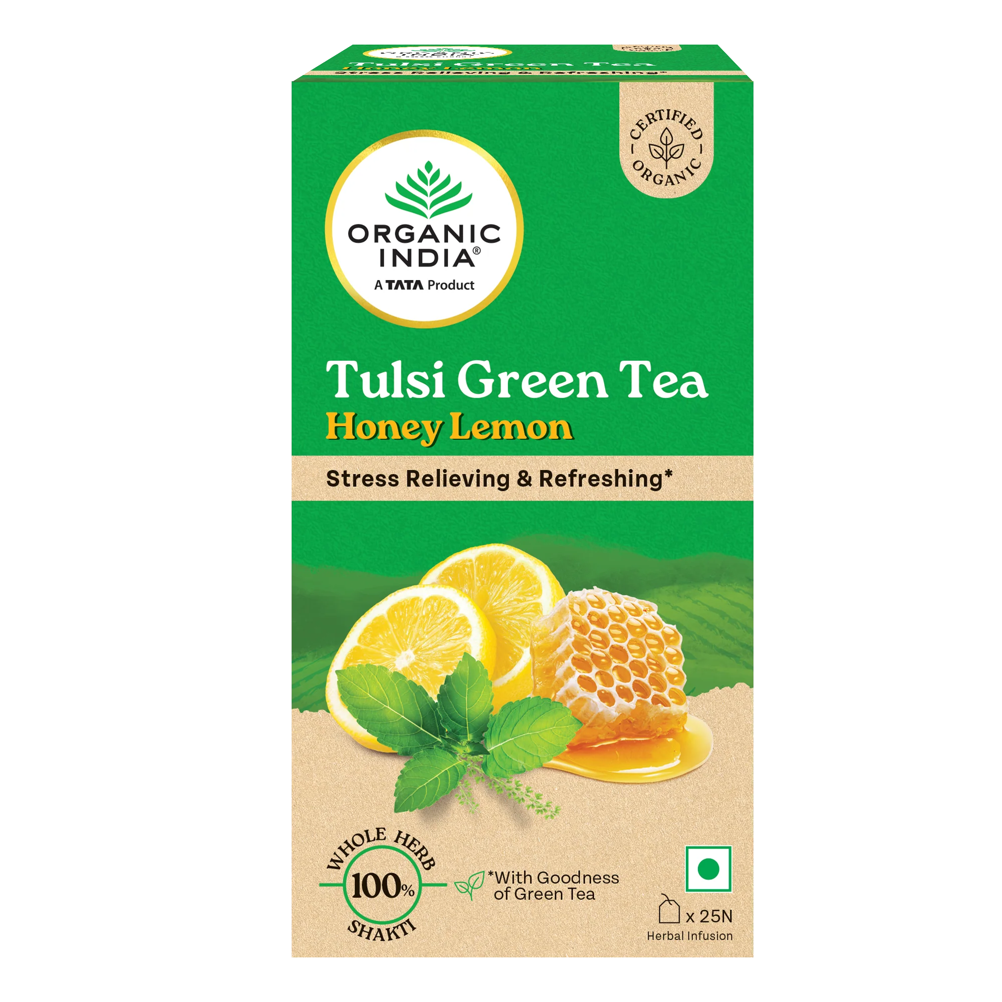 Tulsi Honey Lemon Green Tea - 25 Tea Bags