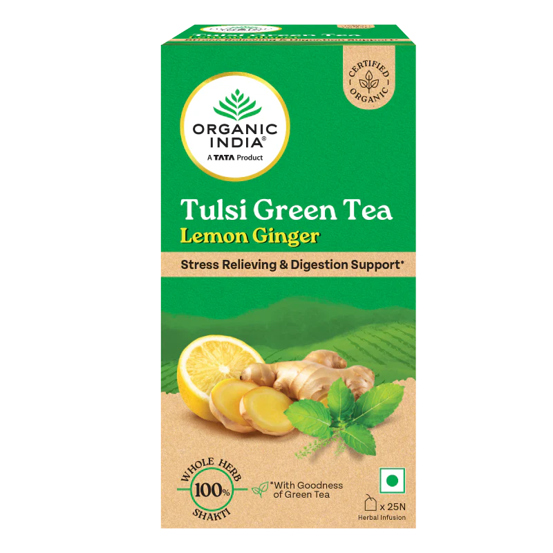Tulsi Lemon Ginger Green Tea - 100g Tin