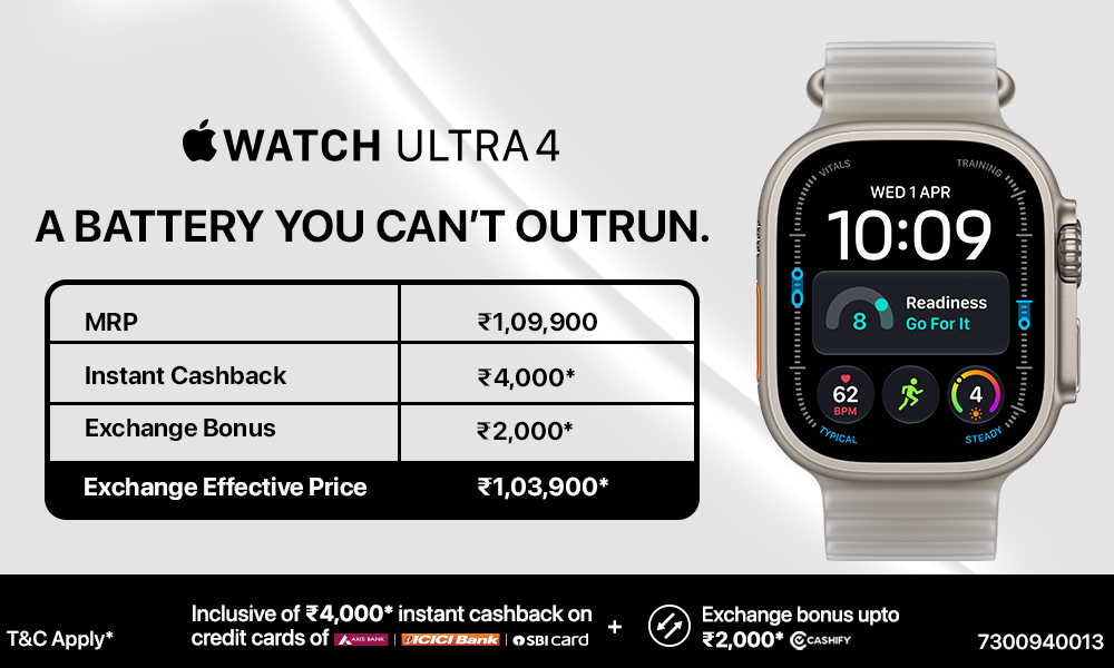 Get Up to ₹6,000 Off on Apple Watch Ultra 4!