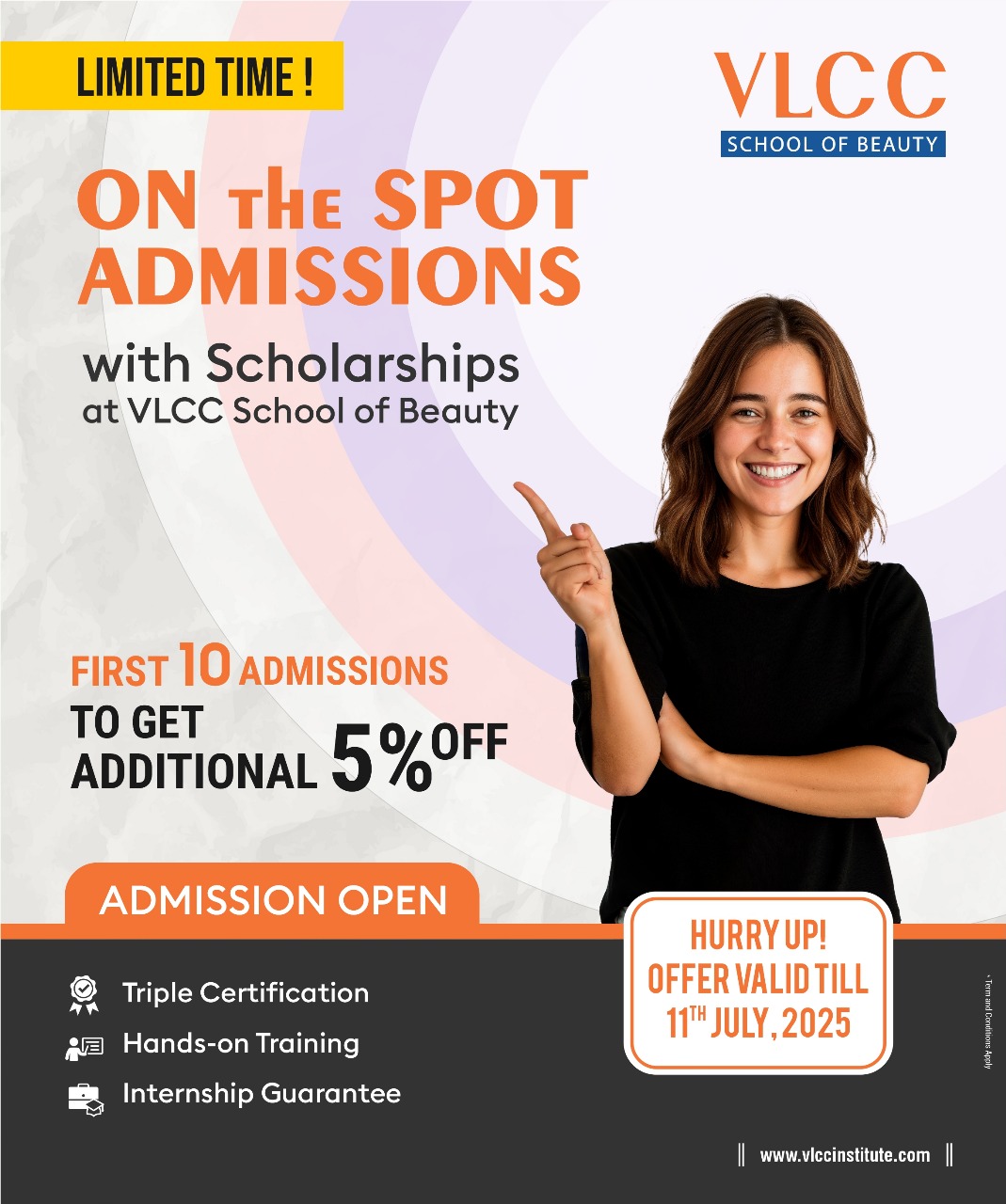 LimitedTime Scholarship & Early Bird Offer at VLCC School of Beauty in Athwa, surat – Enroll Today!