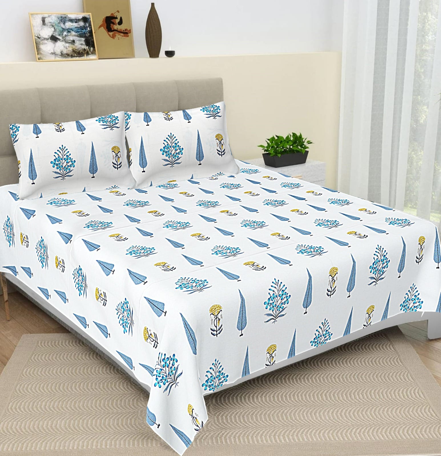 Bedsheets King Size (100 % Cotton)