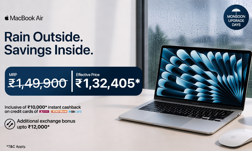 MacBook Air Monsoon Upgrade Offer