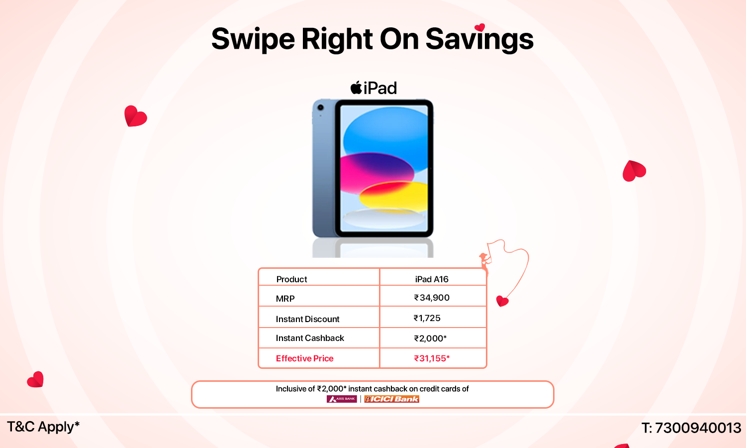 Swipe Right On Savings ❤️ | iPad A16 Offer