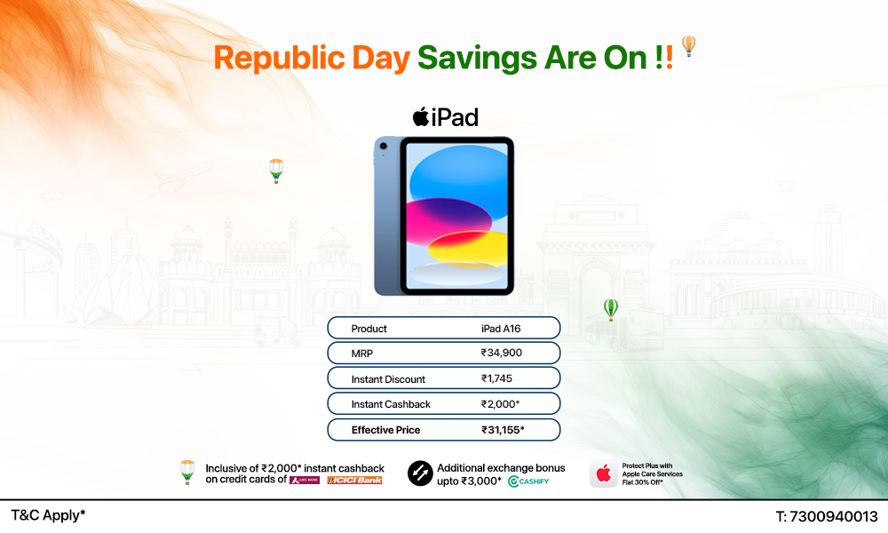 Republic Day Savings Are On !! iPad