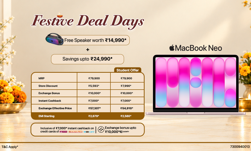Festive Deal Days – MacBook Neo with Free Speaker