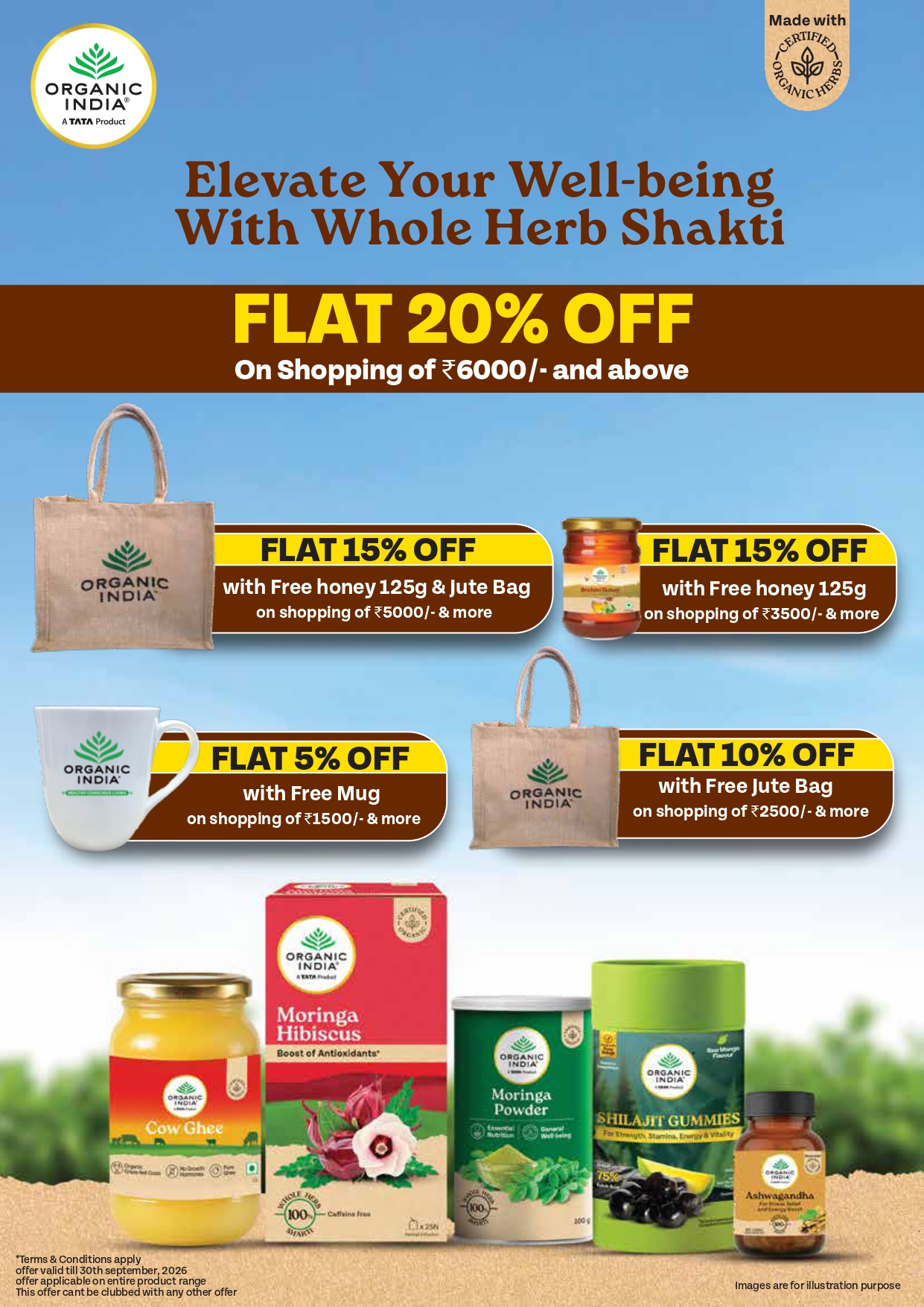 Flat 20% Off on Organic India